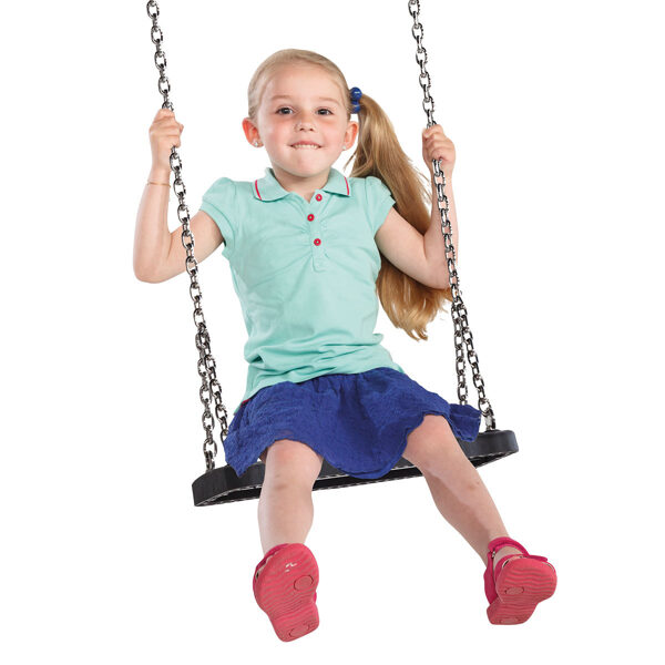 Rubber swing seat with chains