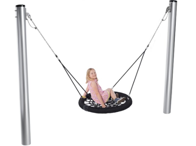 Swings in steel posts